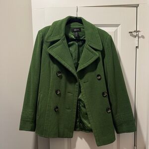 Vintage Green Double Breasted Coat